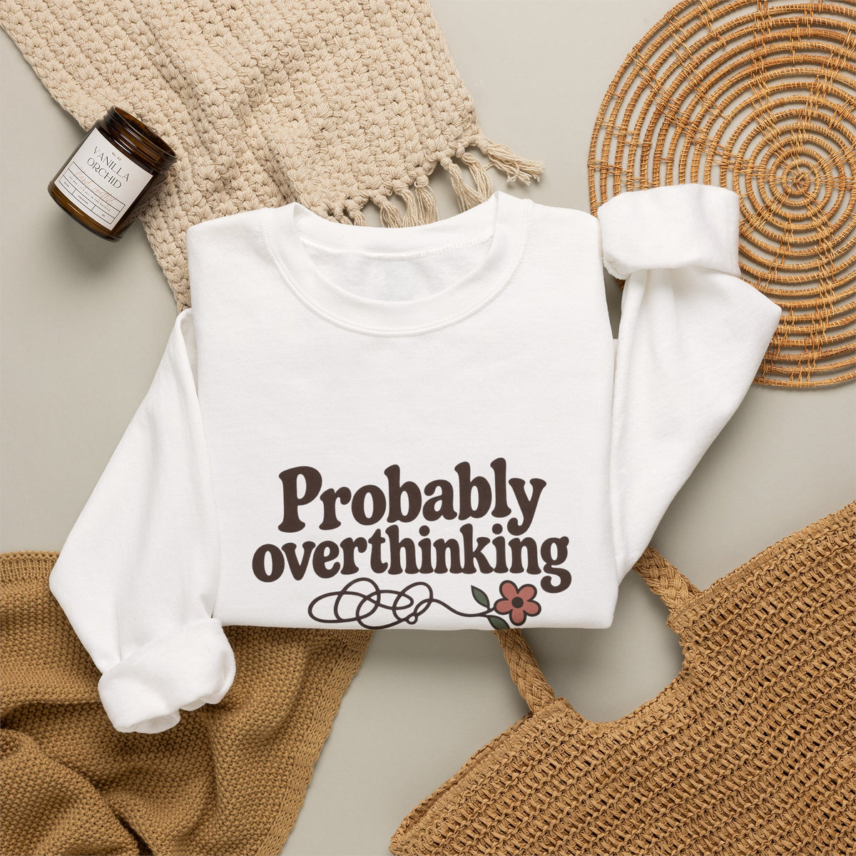 Probably Overthinking Sweatshirt – Funny Cozy Crewneck for Overthinkers